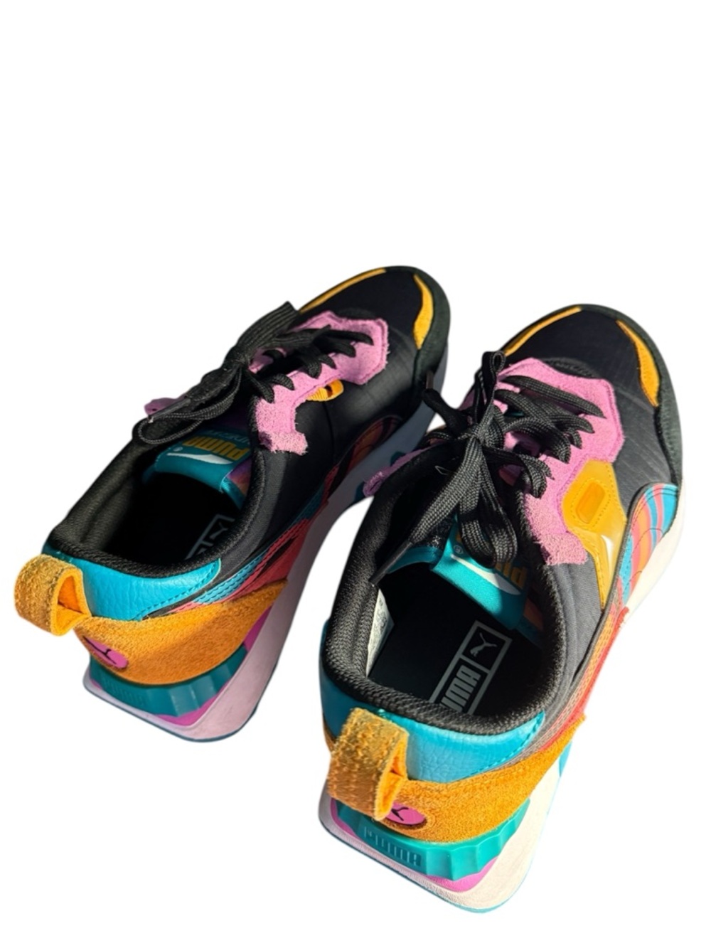 The PUMA Rider FV Lava Sneaker - Black Pink Yellow Turquoise - Picture 9 of 11